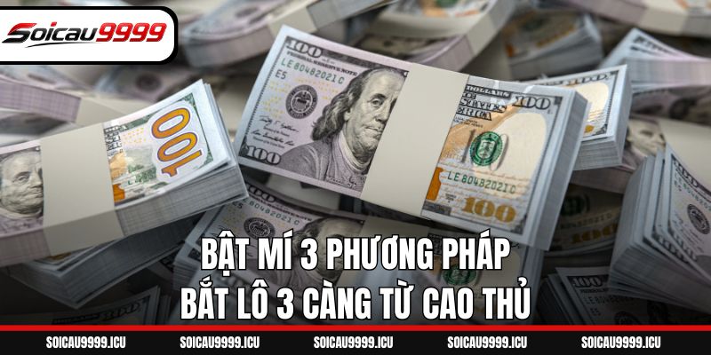 Bật mí 3 phương pháp bắt lô 3 càng từ cao thủ